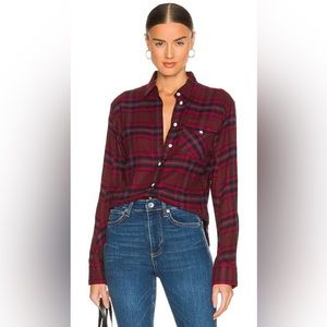 Rag & bone burgundy Jonah plaid